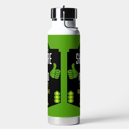 verkeersveiligheid op de fiets waterfles (Links)