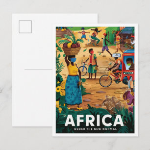 Verken Afrika Vintage Reizen Briefkaart
