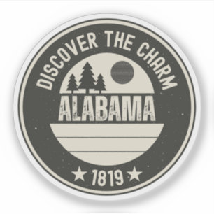 Verken Alabama - Ontwerpen voor elke liefhebber Sticker