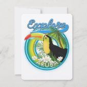 Verken Aruba reislogo (Achterkant)