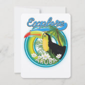 Verken Aruba reislogo (Voorkant)
