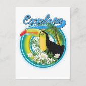 Verken Aruba reislogo Briefkaart (Voorkant)