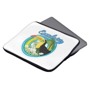 Verken Aruba reislogo Laptop Sleeve