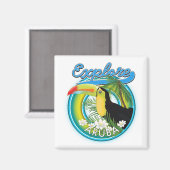 Verken Aruba reislogo Magneet (Voorkant / Achterkant)