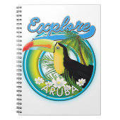 Verken Aruba reislogo Notitieboek (Voorkant)