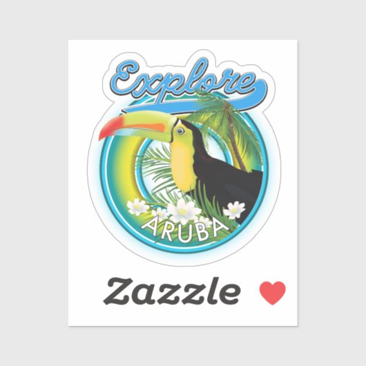 Verken Aruba reislogo Patch Sticker (Vel)