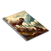 Verken Bighorn Sheep Grizzly Cub Mountain Notitieboek (Rechterzijde)