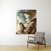 Verken Bighorn Sheep Grizzly Cub Mountain Wandkleed (In situ)