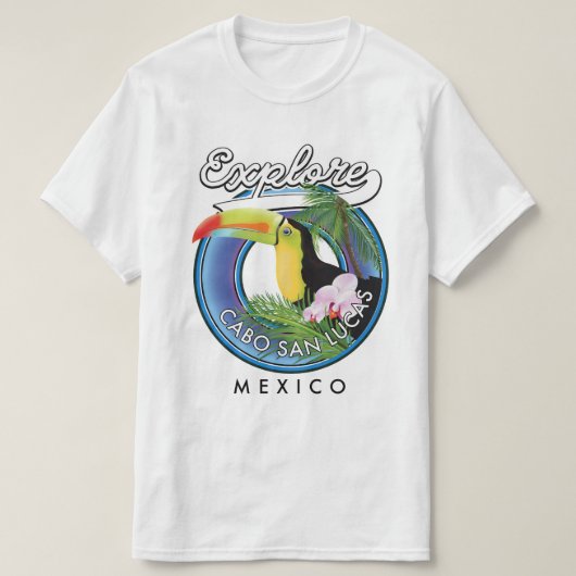 Verken cabo san lucas mexico reis patch t-shirt (Design voorkant)