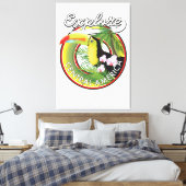 Verken Centraal-Amerika logo. Canvas Afdruk (Insitu (Slaapkamer))