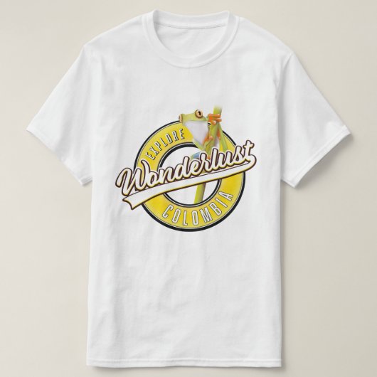 Verken Colombia reisdrang T-shirt (Design voorkant)