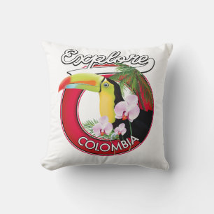 Verken Colombia retro logo Kussen