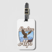 Verken de Alpen Bagagelabel (Voorkant (verticaal))