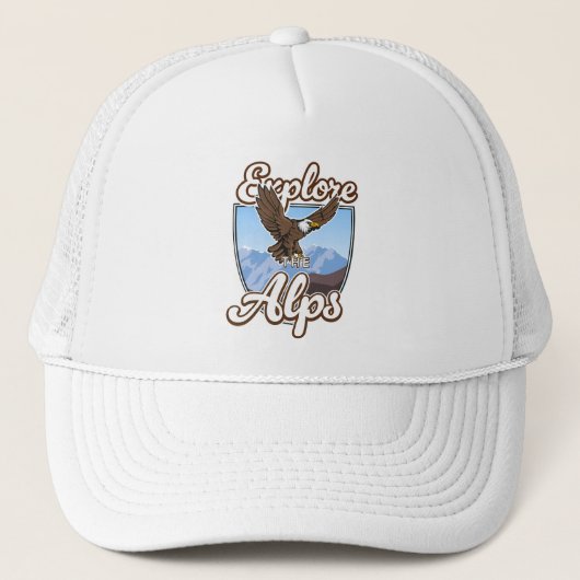 Verken de Alpen Trucker Pet (Voorkant)