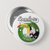 Verken de Bahama's logo Knop Ronde Button 7,6 Cm (Voorkant /achterkant)