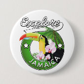 Verken de Bahama's logo Knop Ronde Button 7,6 Cm (Voorkant)