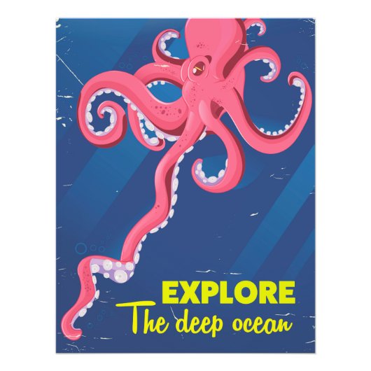 Verken de Diepe Oceaan Foto Afdruk (Voorkant)