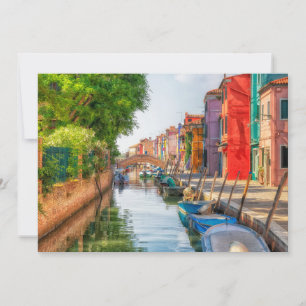 Verken de levendige charme van Burano Bedankkaart