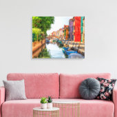 Verken de levendige charme van Burano Canvas Afdruk (Insitu (Woonkamer))