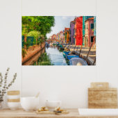 Verken de levendige charme van Burano Poster (Keuken)