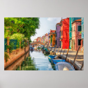 Verken de levendige charme van Burano Poster