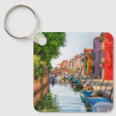 Verken de levendige charme van Burano Sleutelhanger (Voorkant)