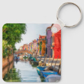 Verken de levendige charme van Burano Sleutelhanger (Achterkant)