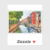 Verken de levendige charme van Burano Sticker (Vel)