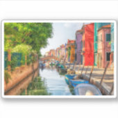 Verken de levendige charme van Burano Sticker (Voorkant)