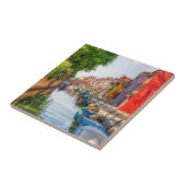 Verken de levendige charme van Burano Tegeltje (Zijkant)