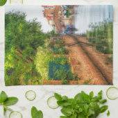 Verken de levendige charme van Burano Theedoek (Gevouwen)
