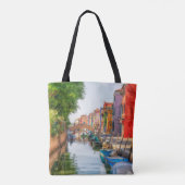 Verken de levendige charme van Burano Tote Bag (Achterkant)