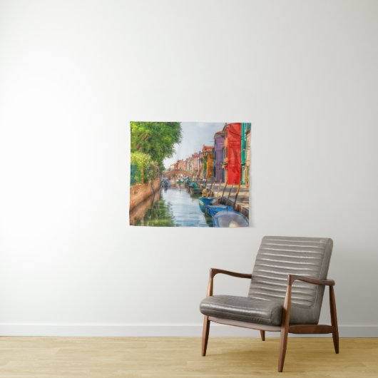Verken de levendige charme van Burano Wandkleed (In Situ (horizontaal))