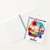 Verken de levendige kust van Californië bij zonson Notitieboek (Binnen)