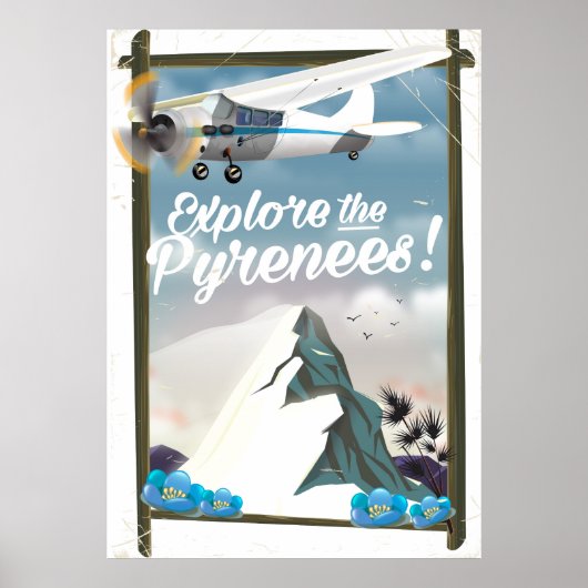 Verken de Pyreneeën Europese bergen. Poster (Voorkant)