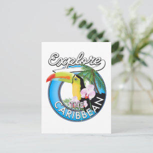 Verken de reispleister van het Caribisch gebied. Briefkaart