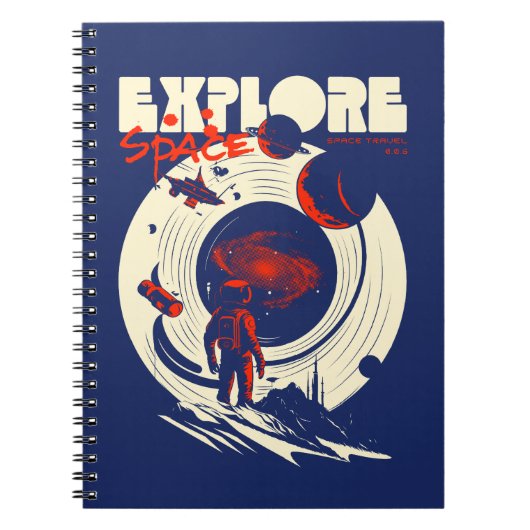 Verken de Ruimte - Kosmische Astronaut Notitieboek (Voorkant)