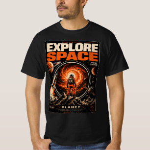 Verken de Ruimte – Retro Sciencefiction T-shirt