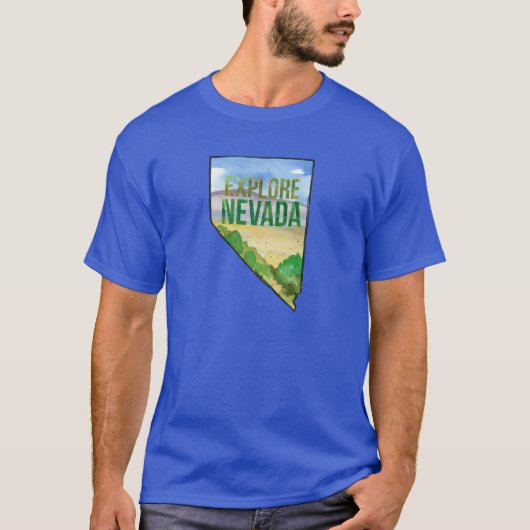 Verken de vorm van het Nevada Desert Landscape Sta T-shirt (Voorkant)