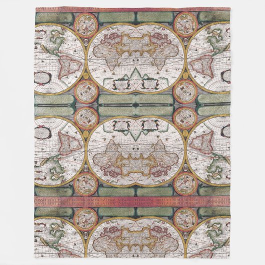 Verken de wereld: Gezellige kaart deken voor avont (Voorkant)