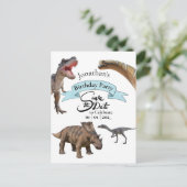 Verken de Wereld van de Jurassic Dinosaurussen Briefkaart (Staand voorkant)