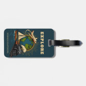 Verken de Wereld van Vintage Design Bagagelabel (Achterkant horizontaal)