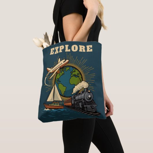 Verken de Wereld van Vintage Design Tote Bag (Dichtbij)