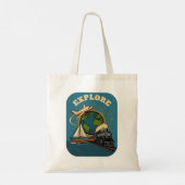 Verken de Wereld van Vintage Design Tote Bag (Achterkant)