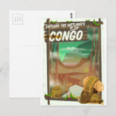 Verken de wetlands van Congo Briefkaart (Voorkant / Achterkant)
