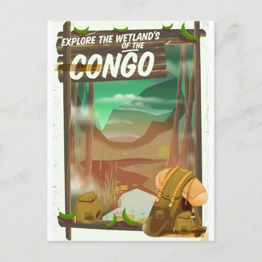 Verken de wetlands van Congo Briefkaart (Voorkant)