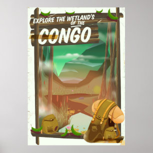 Verken de wetlands van Congo Poster