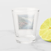 Verken de Wilde Kant van Isle Royale Stempel Shot Glas (Achterkant)