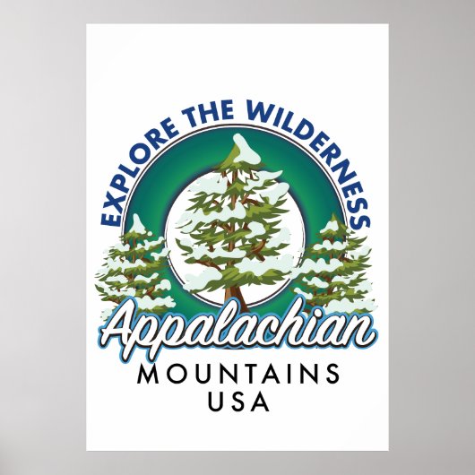 Verken de wildernis Appalachian Mountains reis Poster (Voorkant)