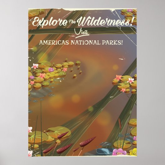 Verken de wildernis! Bezoek de VS Poster (Voorkant)